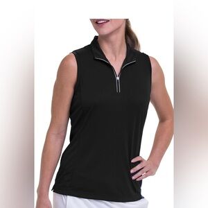 NWT EP Pro black convertible, zip mock polo